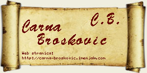 Čarna Brošković vizit kartica